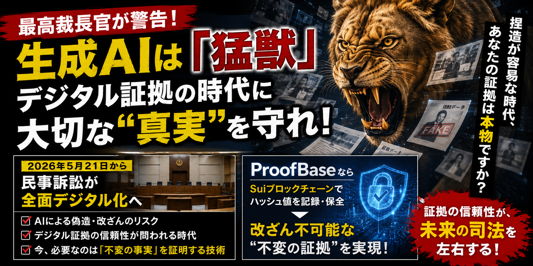 司法のDXと生成AIという「猛獣」：デジタル証拠の真実をいかに守るか